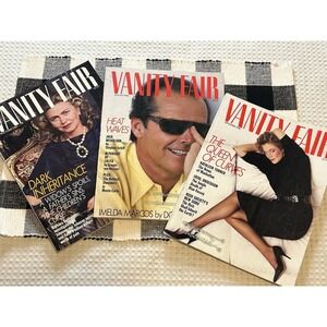 Vanity Fair Magazines 1986 (3) Jack Nicholson Kathleen Turner, Johnson & Johnson